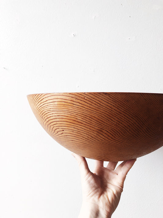 Large Vintage Wood Bowl