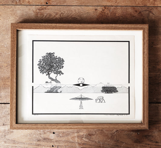 Original Vintage Pen and Ink Drawing