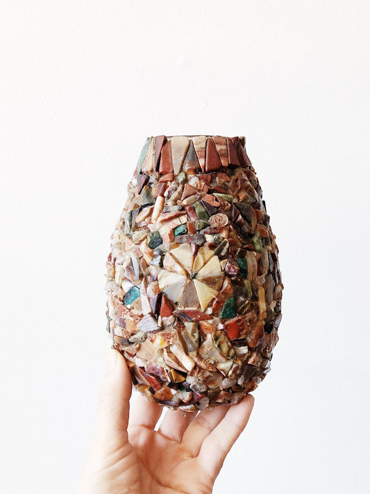 Vintage Agate Mosaic Lantern