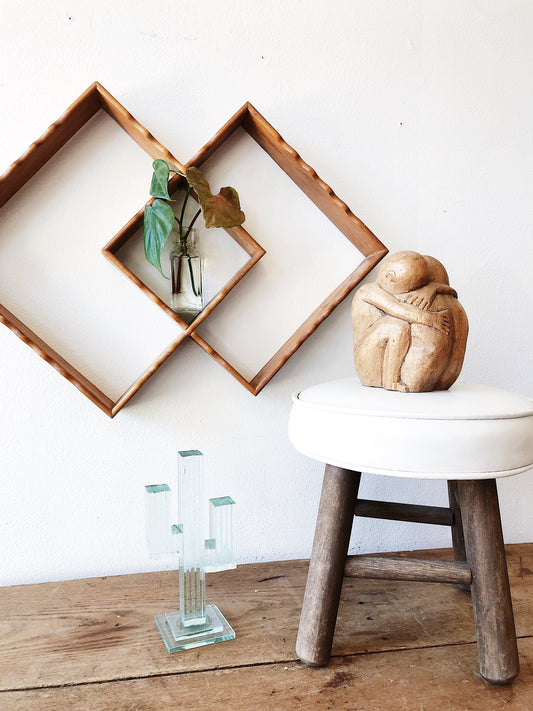 Vintage Wood Double Shelf