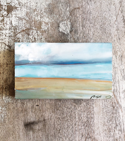 Petite Encaustic Seascape Painting