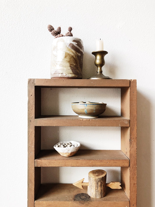 Handmade Vintage Tall Display Shelf