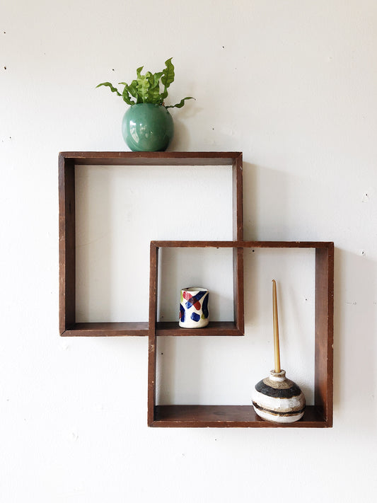 Vintage Wood Wall Shelf