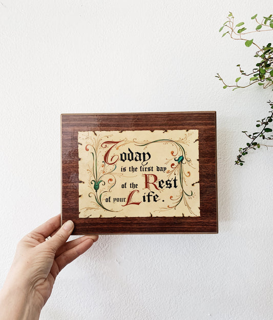 Vintage Motivational Plaque