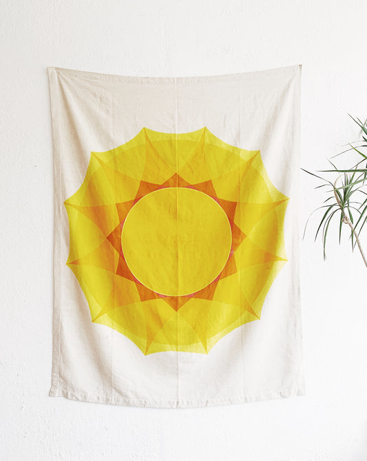 Vintage Marimekko Style Linen Textile
