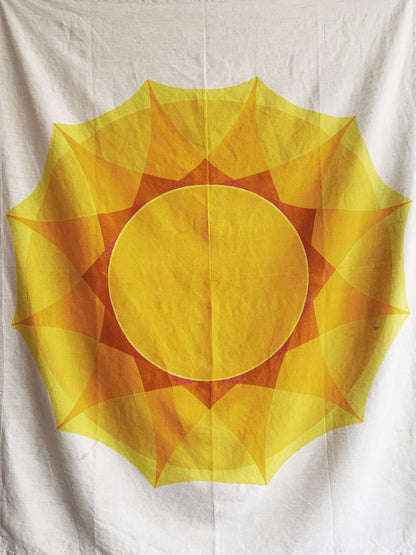 Vintage Marimekko Style Linen Textile