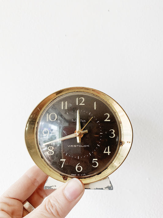 Mid Century Westclox Baby Ben Clock