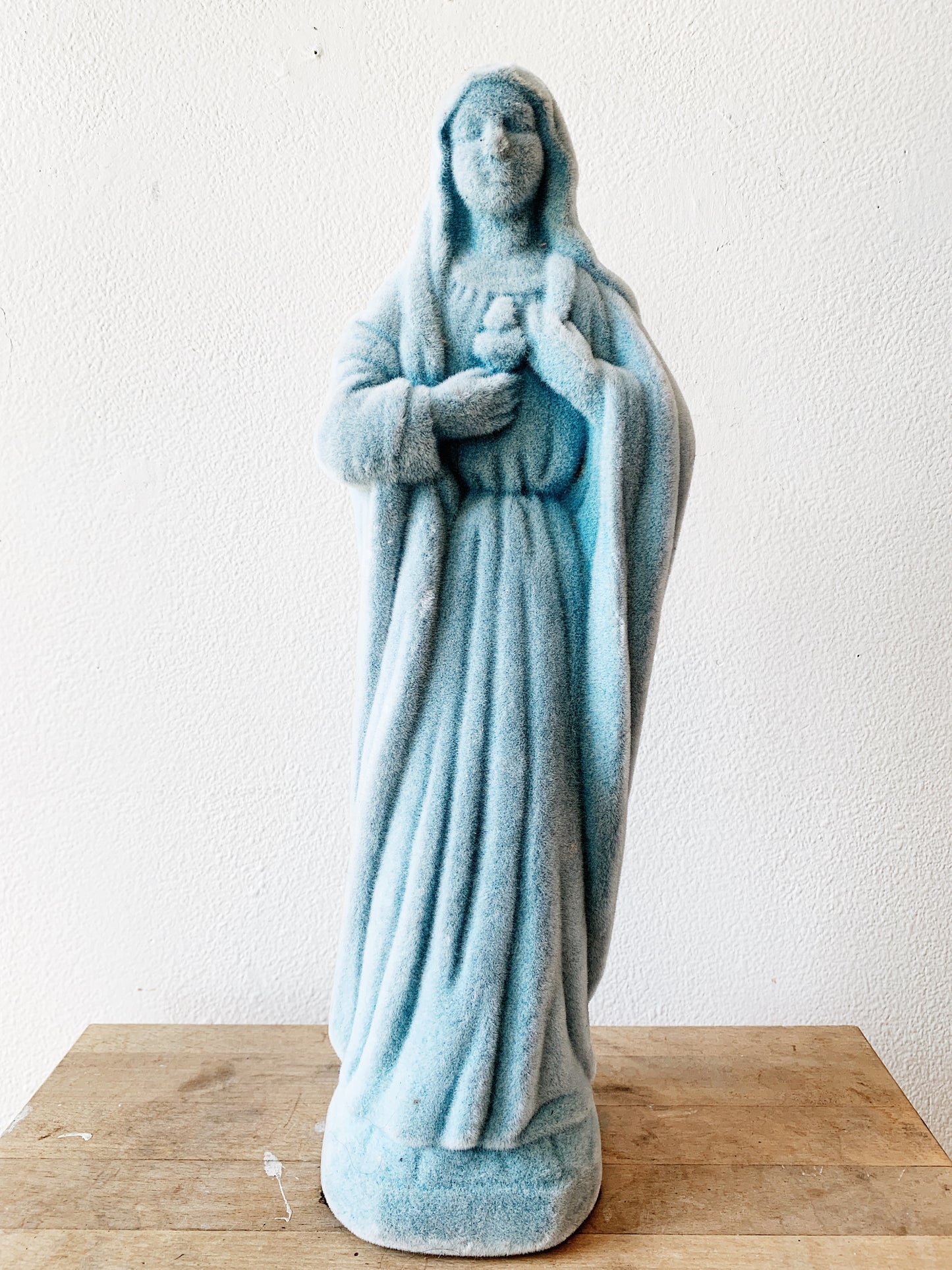 Large Vintage Flocked Mary Bank