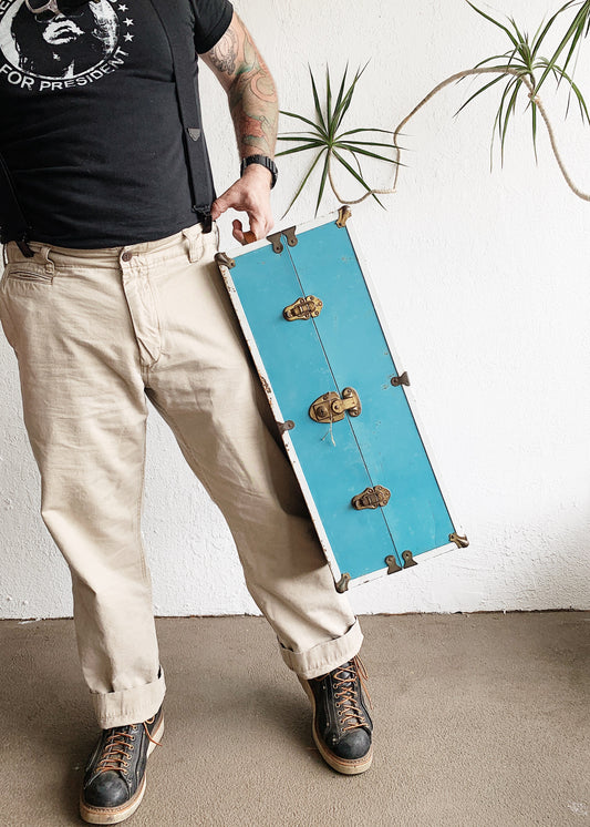 1950s Student Sized Travel Trunk