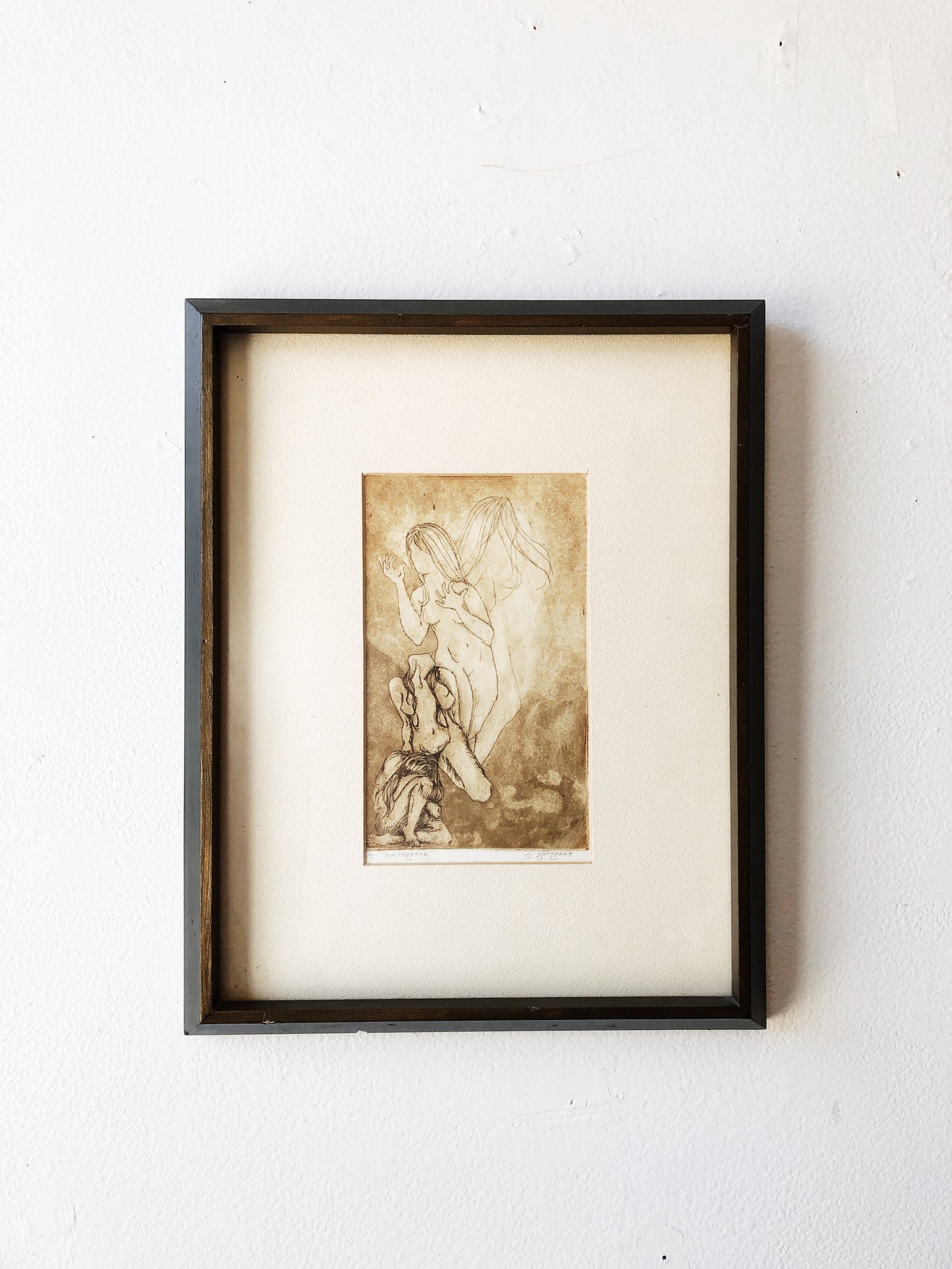 Vintage Framed Engraving ‘Emergence’