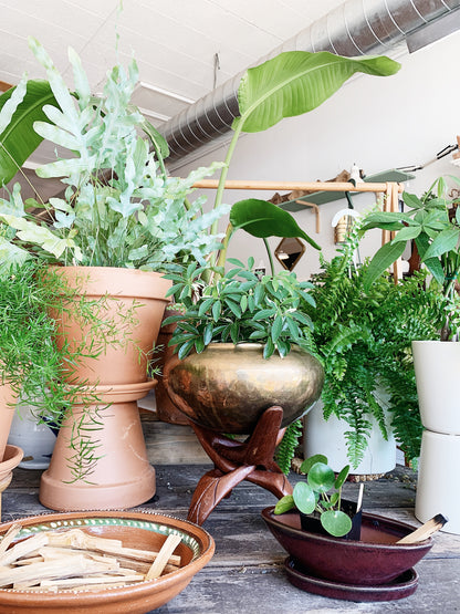 Vintage Interlocking Carved Wood Stand
