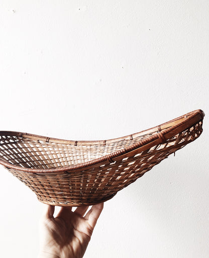 Vintage Oblong Gathering Basket