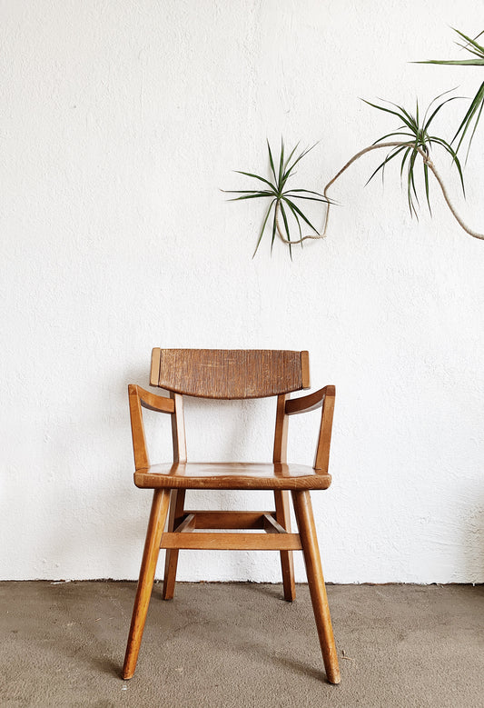 Mid Century Wood Arm Chair