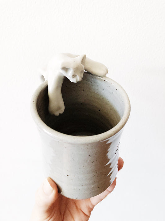 Vintage Handmade Kitty Mug