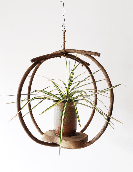 Vintage Bamboo Hanging Planter