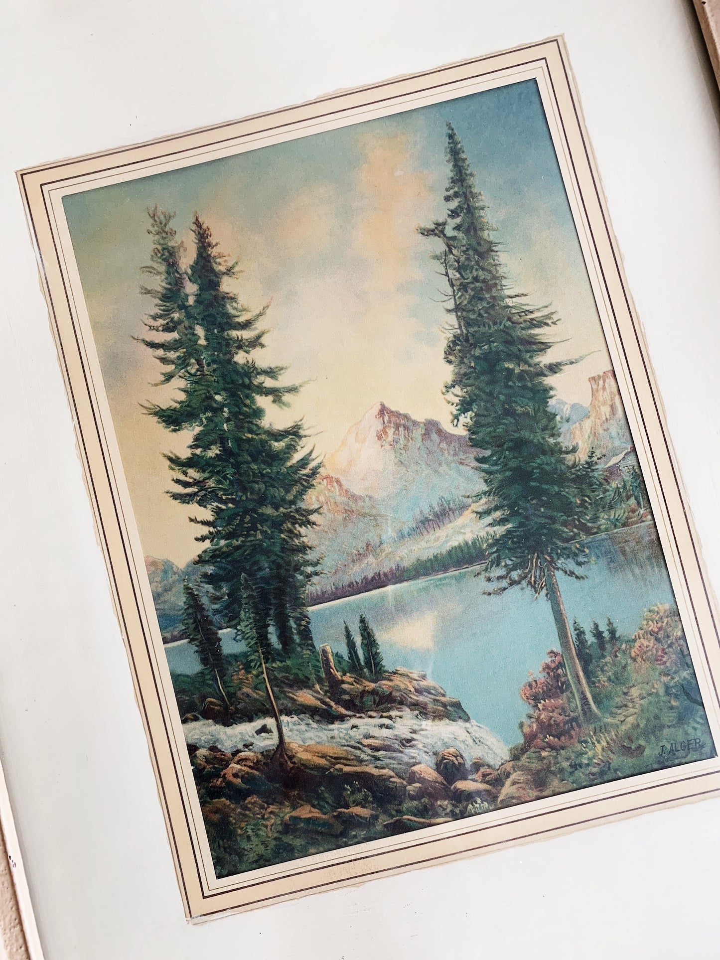 Vintage Framed Landscape Print