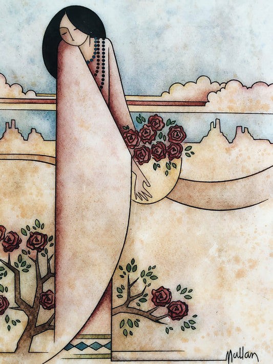 Vintage G.E. Mullan Native American Tile Art