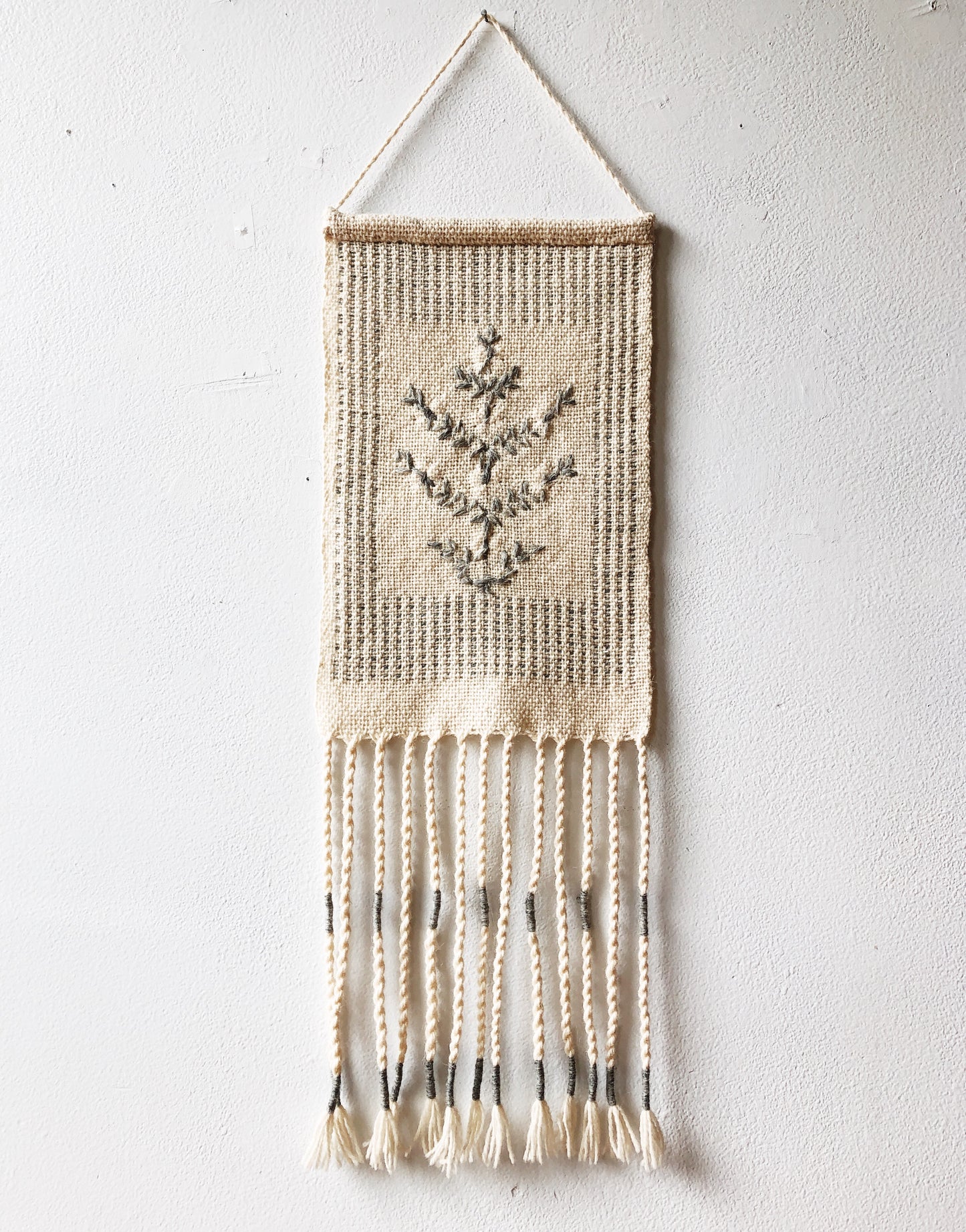 Vintage Wool Embroidered Weaving