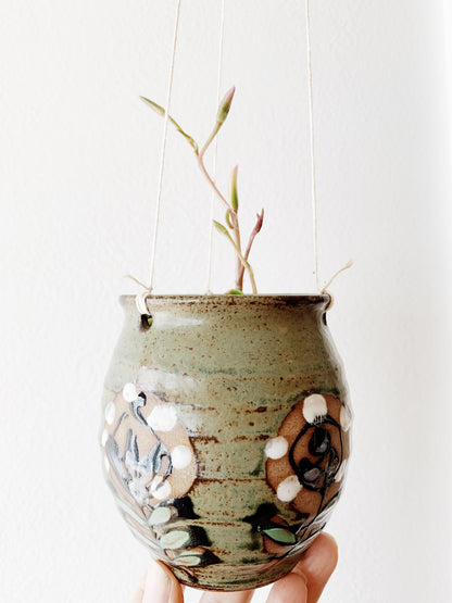Small Hanging Stoneware Pot