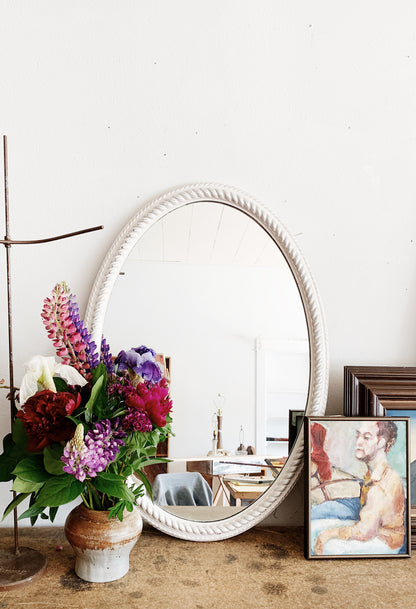 Large Vintage Oval Mirror