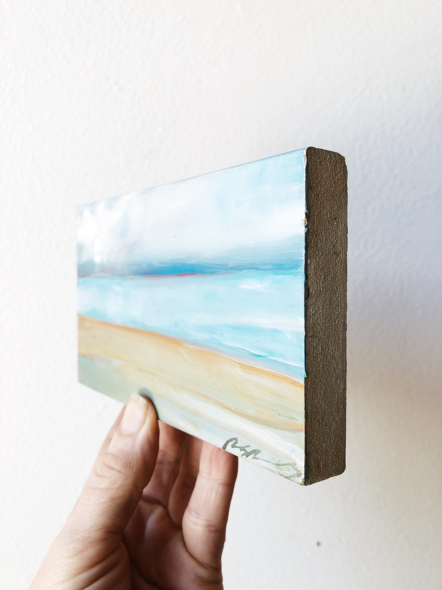 Petite Encaustic Seascape Painting