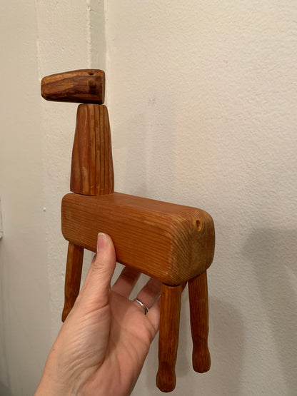 Handmade Wood Llama